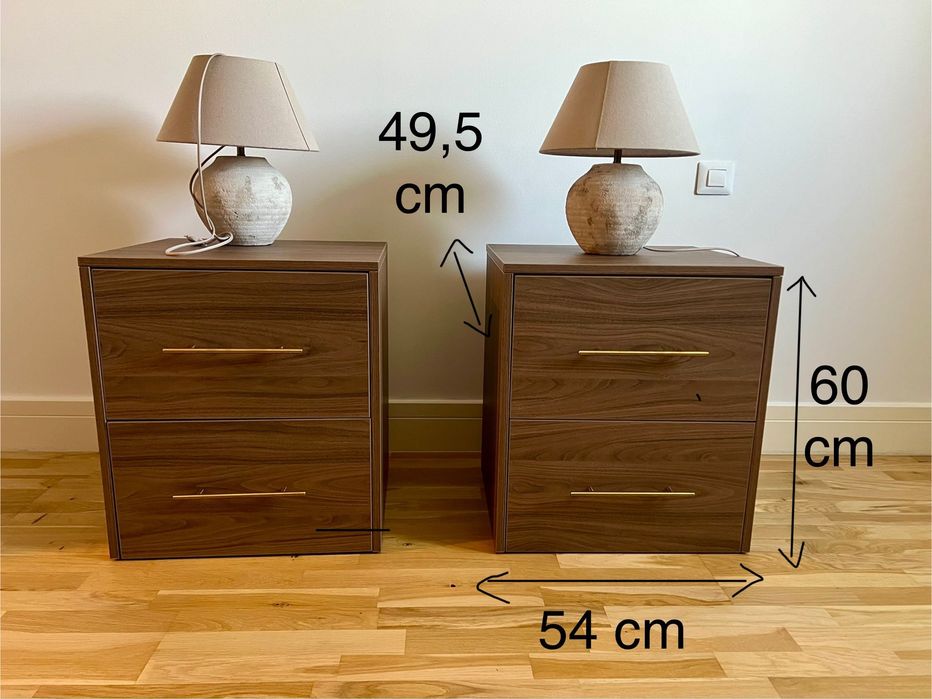 Set două noptiere făcute la comandă - închidere soft close Bloom