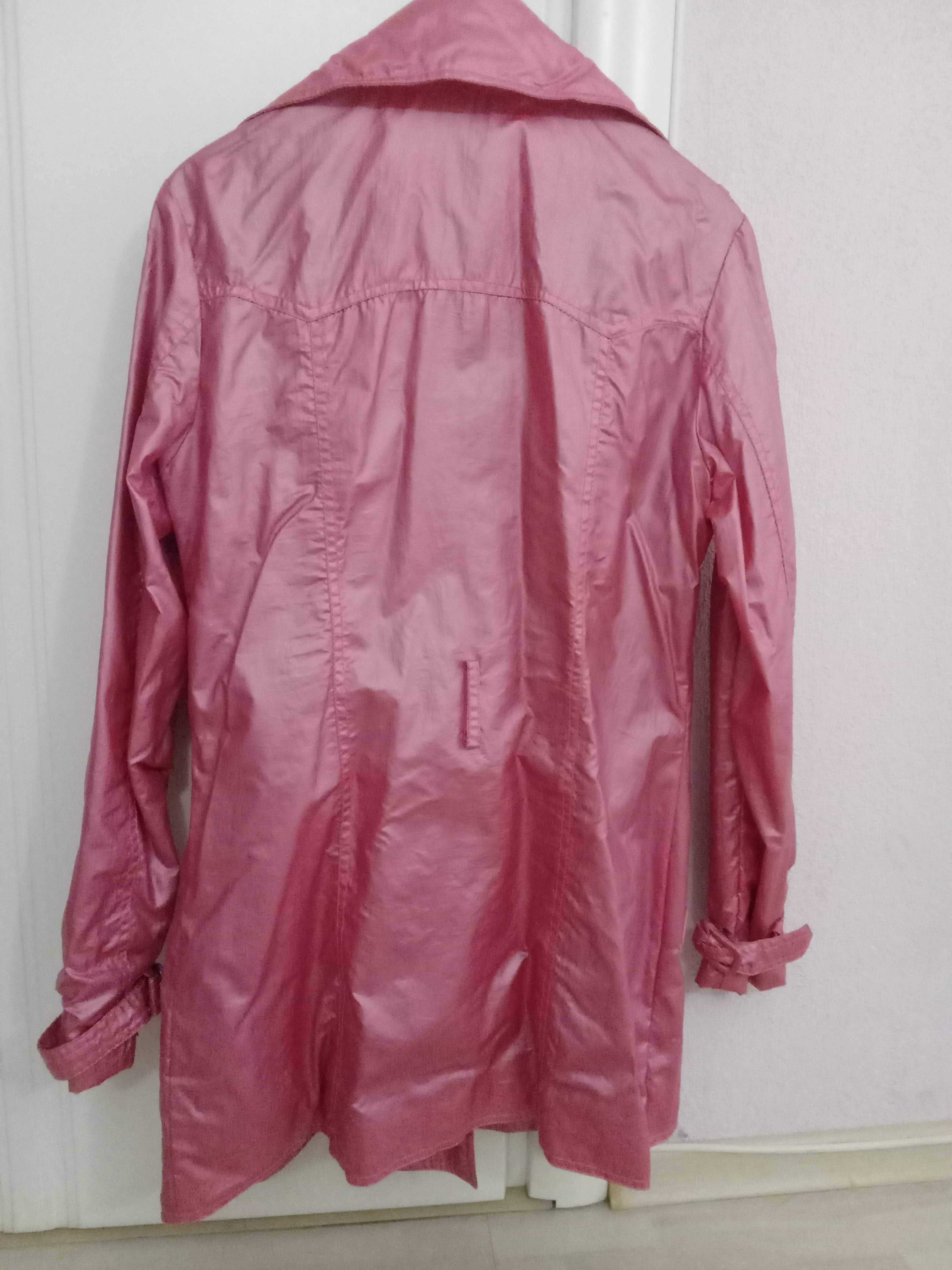 Модерно яке, шлиферно,тип дълго сако, цвят Pink (розово),