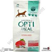 OptiMeal Sterilised Cat Beef/Sorghum 1.5кг/4кг - за Кастрирани Котки