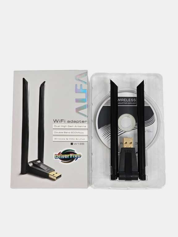 Двух диапазонный USB Wi-Fi адаптер для компьютеров/ноутбуков, W166