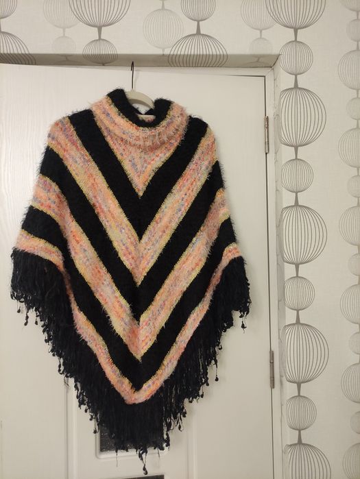 Poncho cardigan pulover