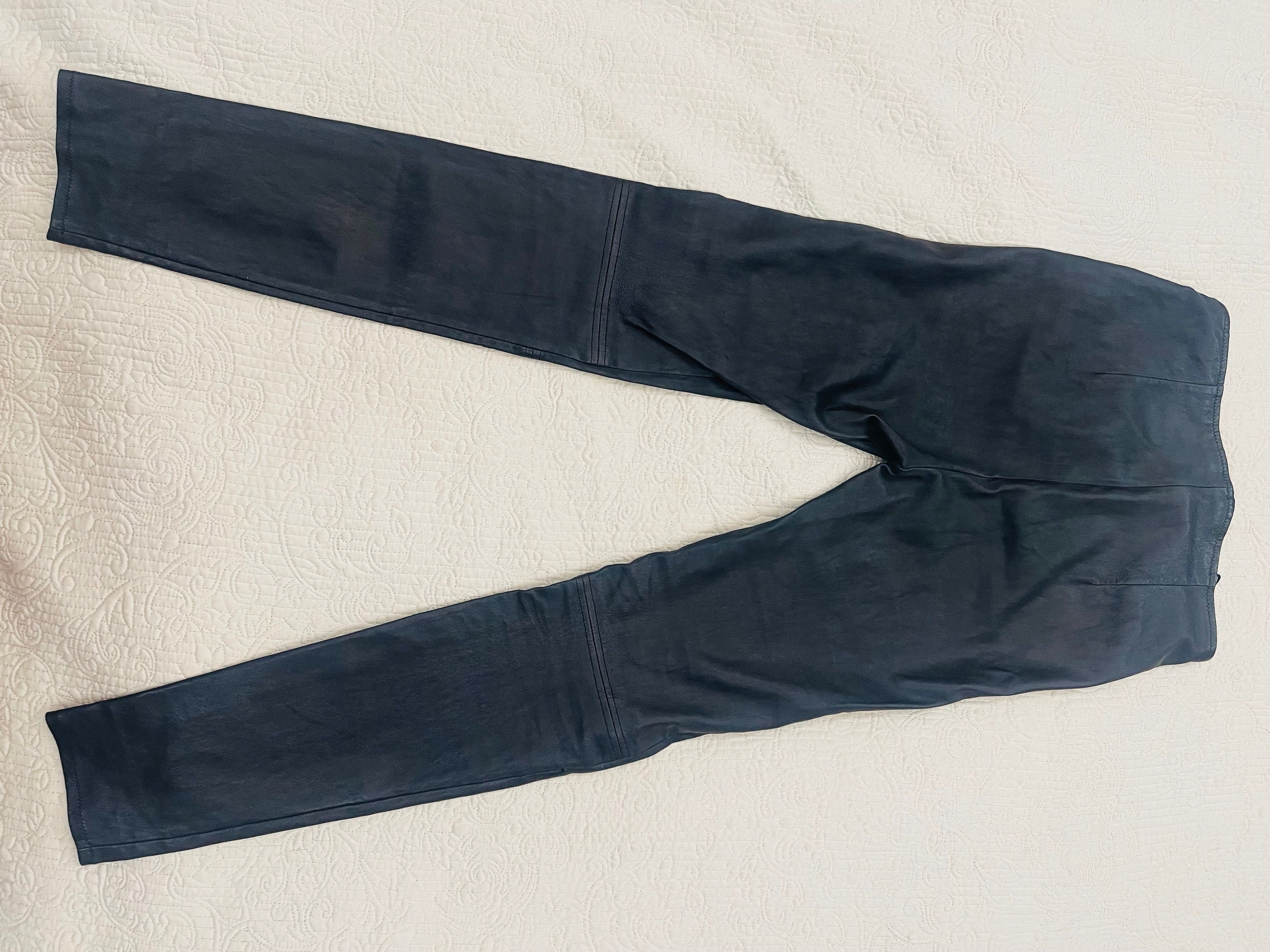 Massimo Dutti pantaloni piele naturală XS