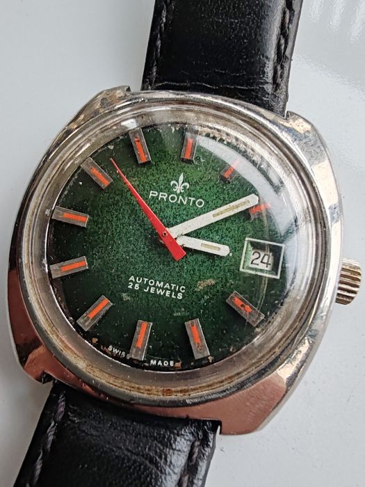 Ceas Pronto Automatic Calendar Oțel 36 mm Funcționează Impecabil!