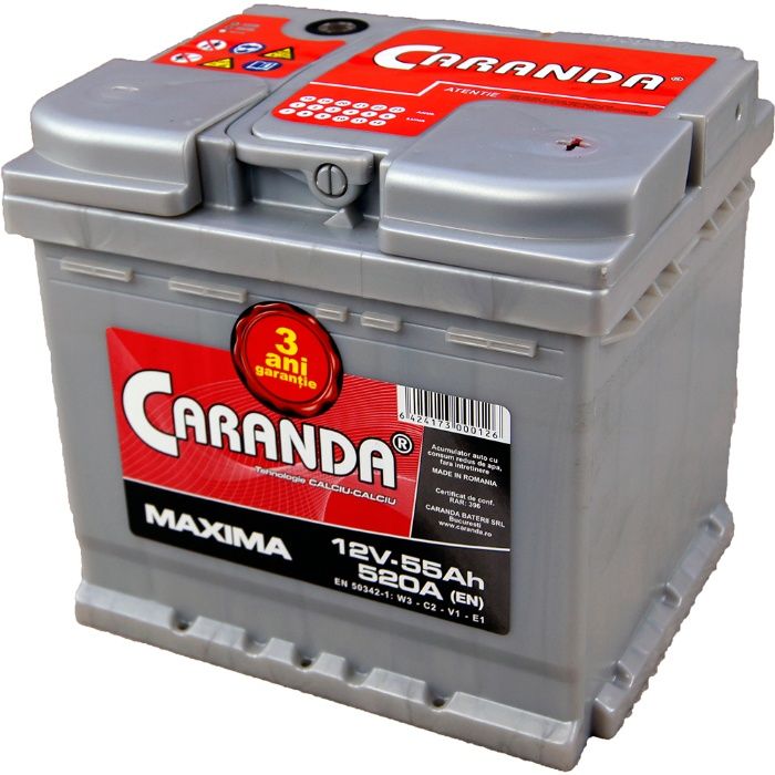 Baterie Auto Caranda Maxima 55Ah 3 ani garantie