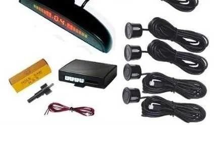 Парктроник с Четири Сензора и LED Дисплей- Тъмно сив