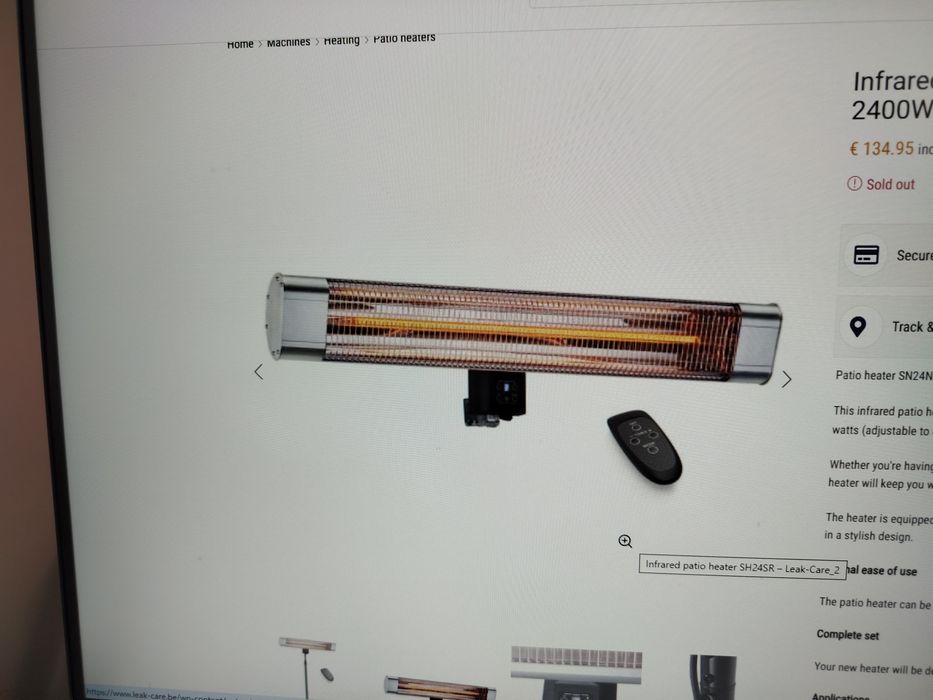 Incalzitor terasa infrared SH24SR  cu suport si telecomanda
