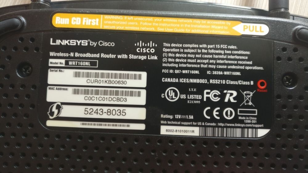 Router Linksys WRT160NL