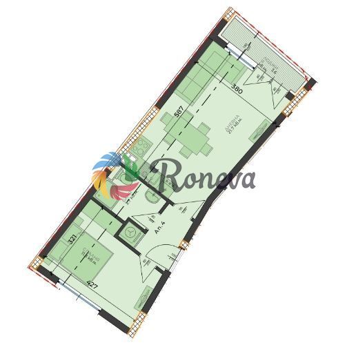 Продава се Двустаен апартамент в Варна, Христо Ботев - 57 кв.м за 1088 €/кв.м - Снимка #1