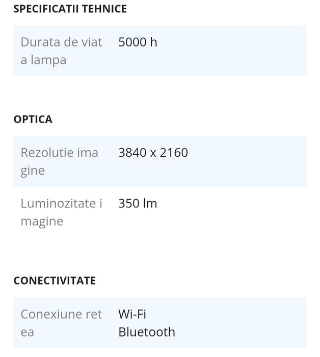 Videoproiector portabil Kodak Luma 350, nou