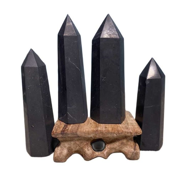 За Вашата Колекция Обелиск Защитен Амулет от Шунгит Благороден Минерал