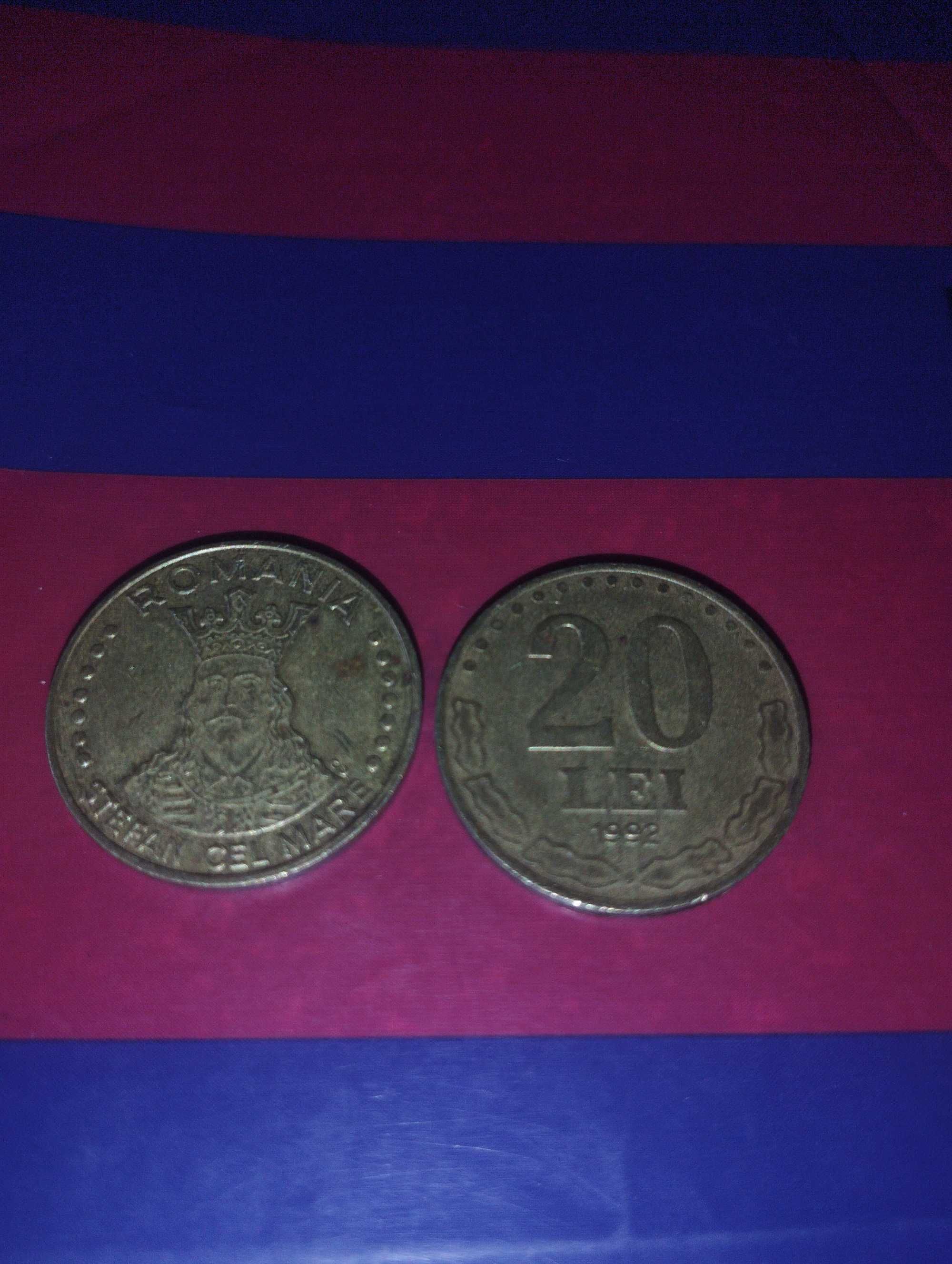 Două monede de 20 de lei din anul 1992/1994