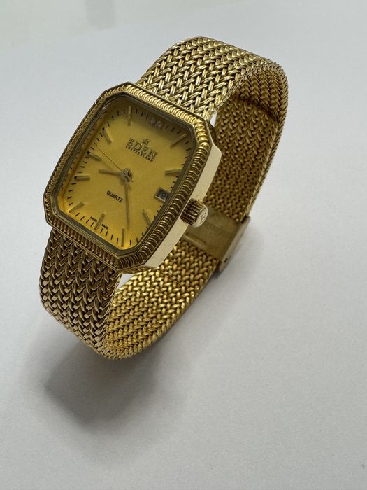 Ceas dama, Eden Switzerland. Swiss made ronda. Placat aur