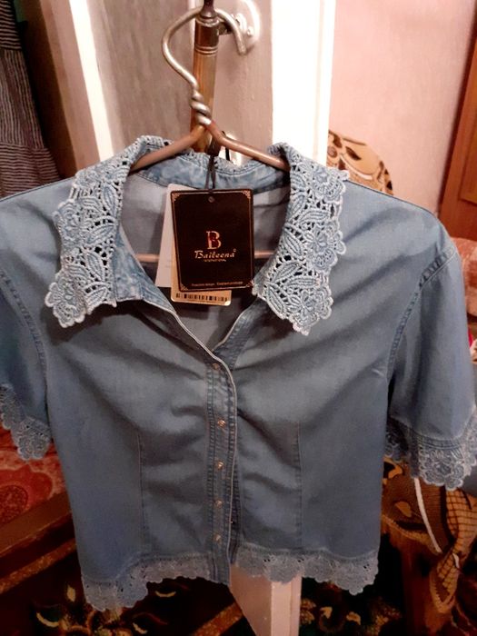 Джинсовая блузка дешево!
