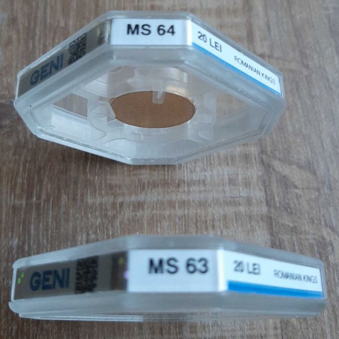 Moneda AUR 20 lei 1944 Ardealul Nostru MS64, MS63, MS62, AUTENTIFICATE