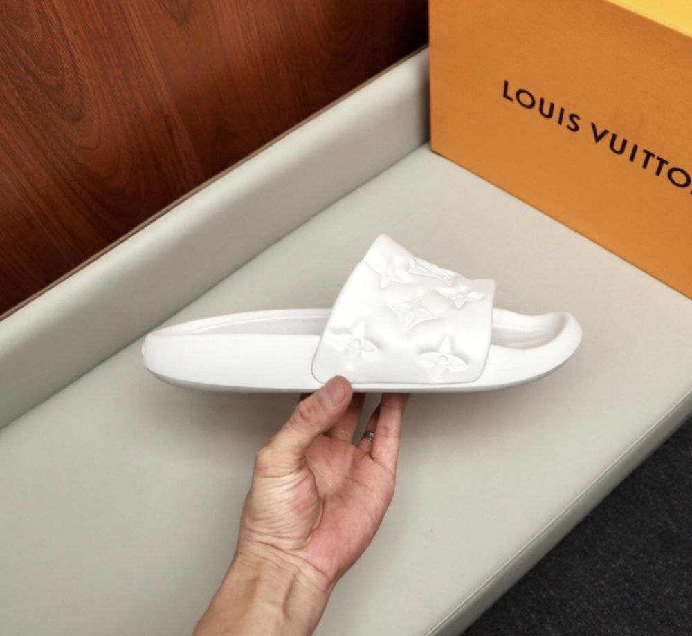 Șlapi Louis Vuitton White