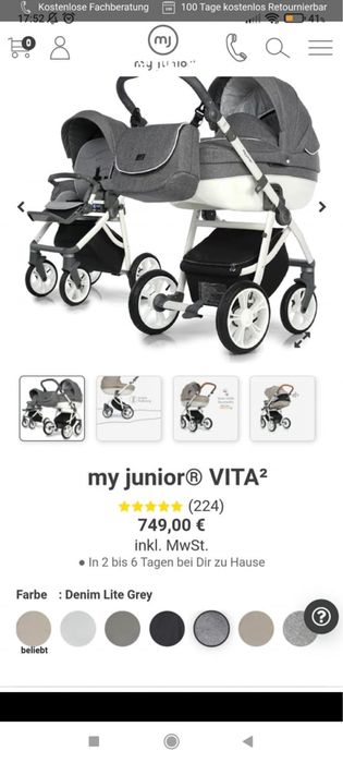 Vand carucior 2 in 1 My Junior Vita
