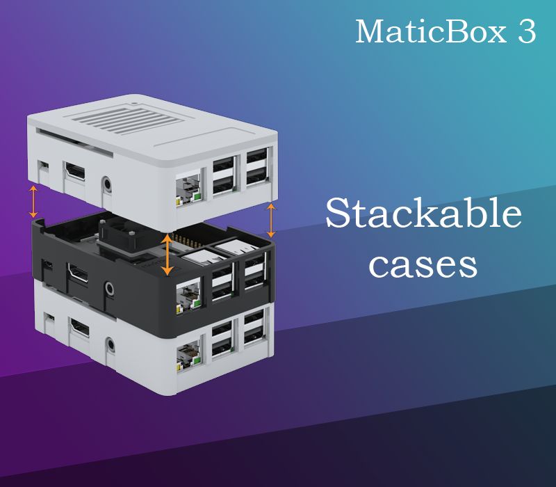 Кутия за Raspberry Pi 3 - MaticBox case - 10 възможности в 1 кутия!!