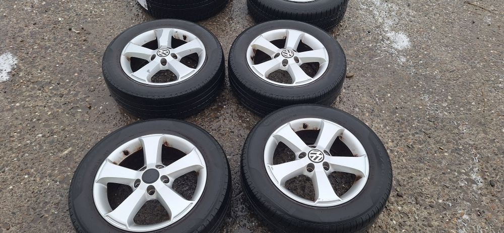 Roata roti jante aliaj 5x112 vw audi skoda seat r16 anvelope vara