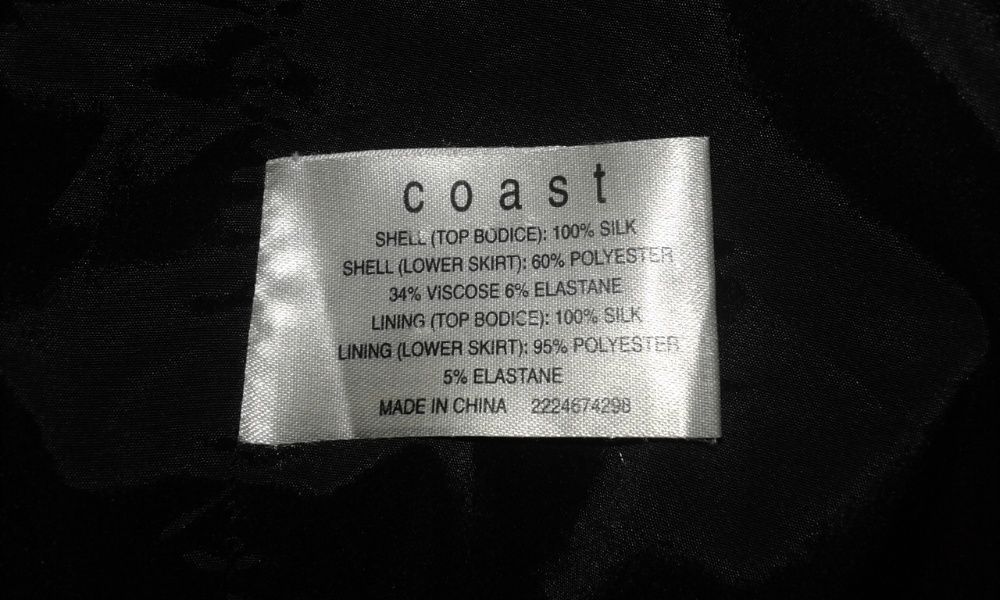Елегантна вталяваща рокля COAST – синьо/черно - L