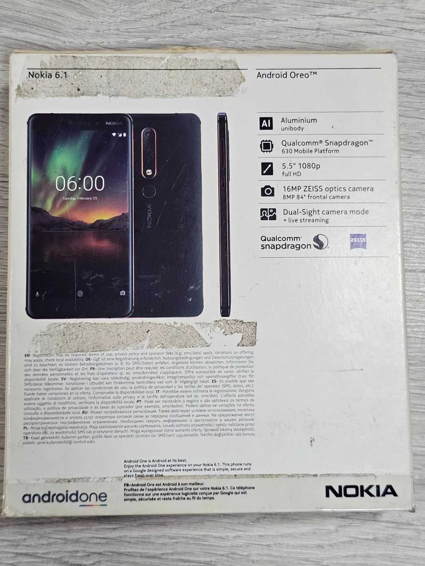 Смартфон Nokia 6.1 (2018), Single SIM, 32GB, 4G, Black