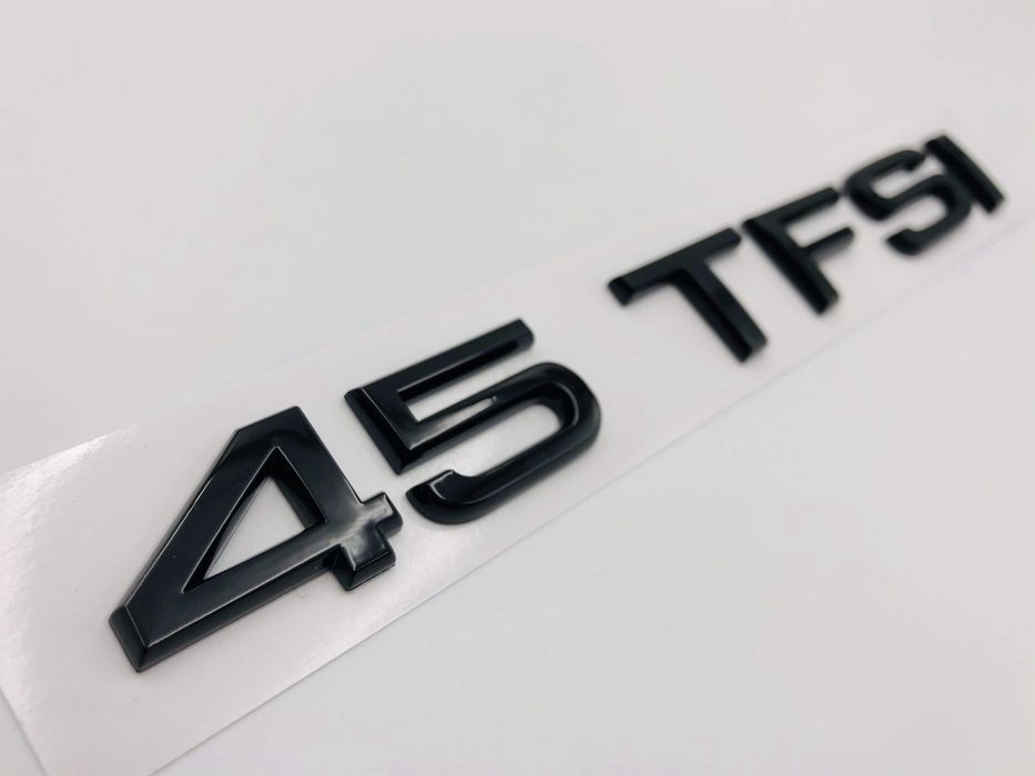 Emblema Audi 45 TFSI spate negru