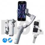 Gimbal Stabilizator cu AI Face Tracking, Lumină LED și Mini Trepied