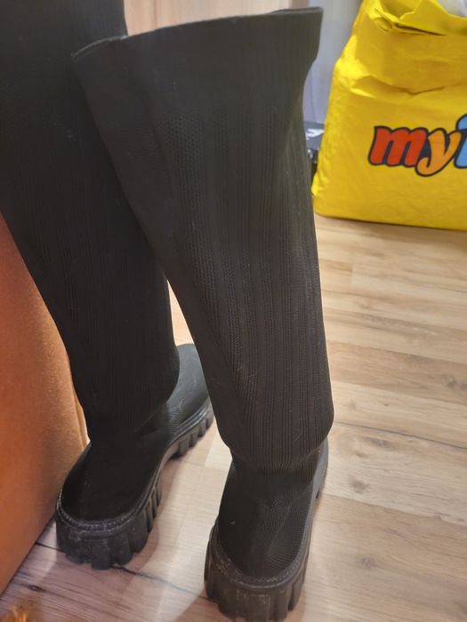 Високи дамски ботуши тип "чорап" 39 номер