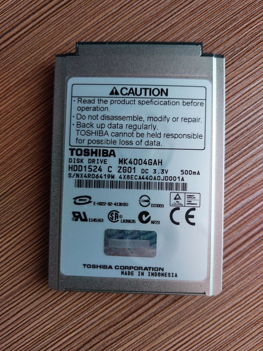 MINI жёсткий диск Toshiba MK4004GAH , 1.8" 40Gb  для  отчетности и т.д