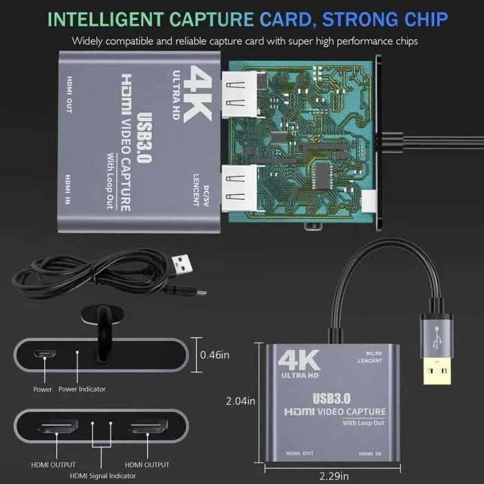 HDMI - USB 3.0 Video Capture Card Game Live Streaming видео кепчър