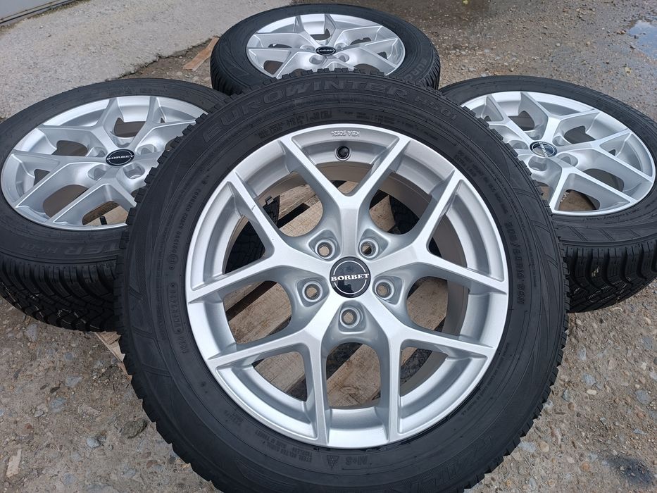 Лети джанти 16ки 5х108 Borbet + зимни гуми 205/60/16 Falken