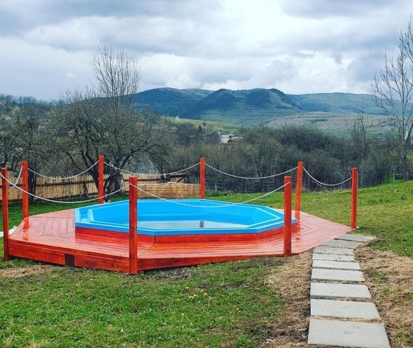 Mini piscina din fibra de sticla ciubar hot tub 7 -13 persoane