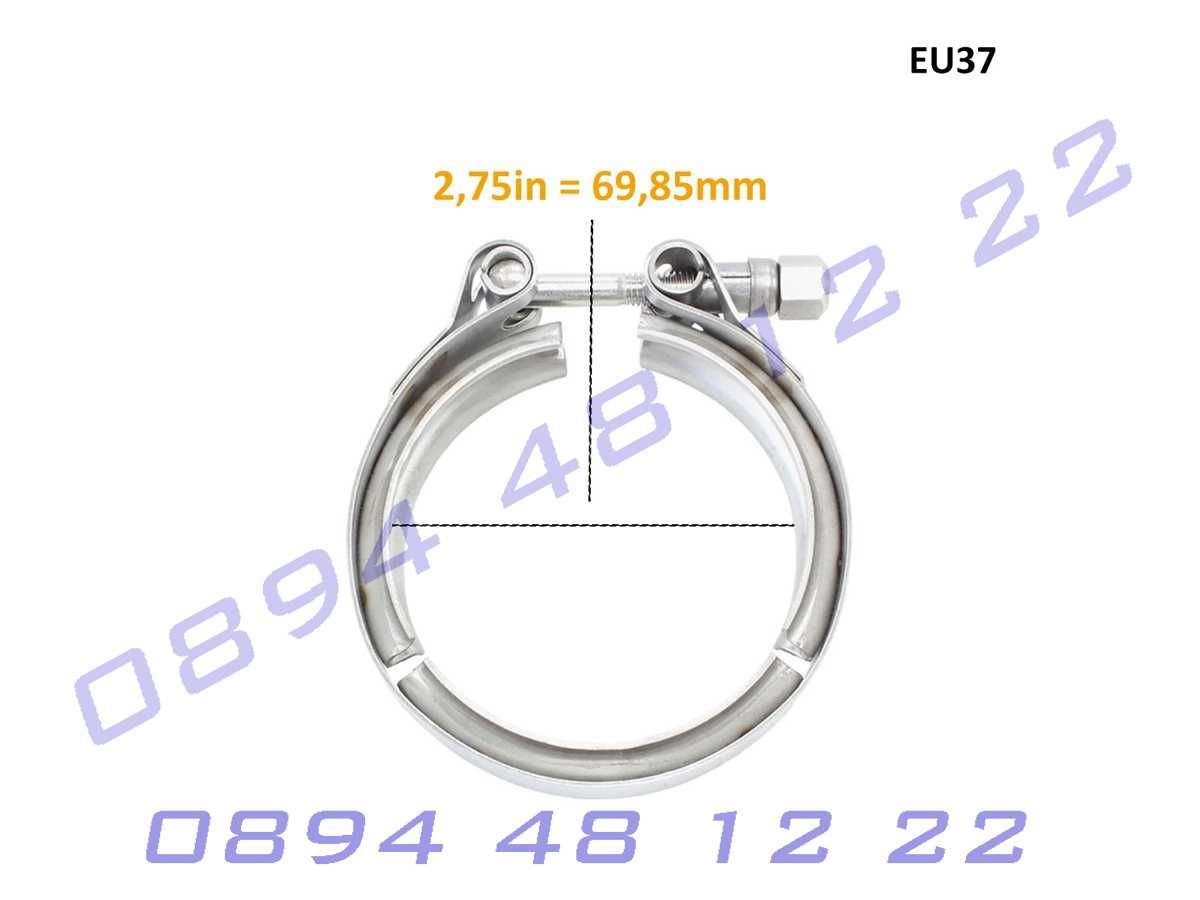 304 V-band лента неръждаема стомана Скоба 2.25" 2.5" 2.75" 3" 3.5