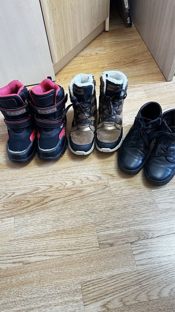 Обувь для мальчика ботинки зимние и демисезонные 34 и 35 размер