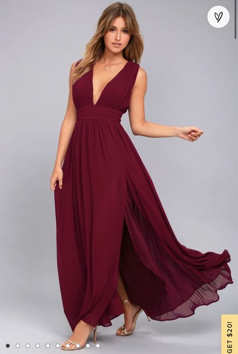 Rochie burgundy lunga