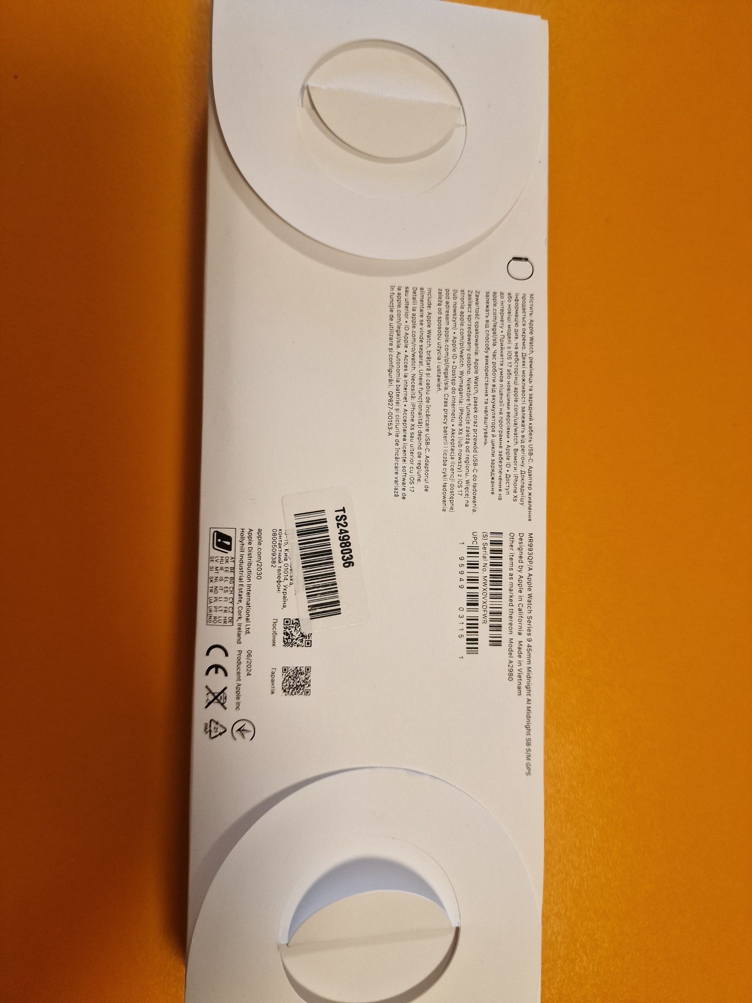 Apple Watch Series 9 45mm, Midnight S/M Gps A2980 impecabil garantie