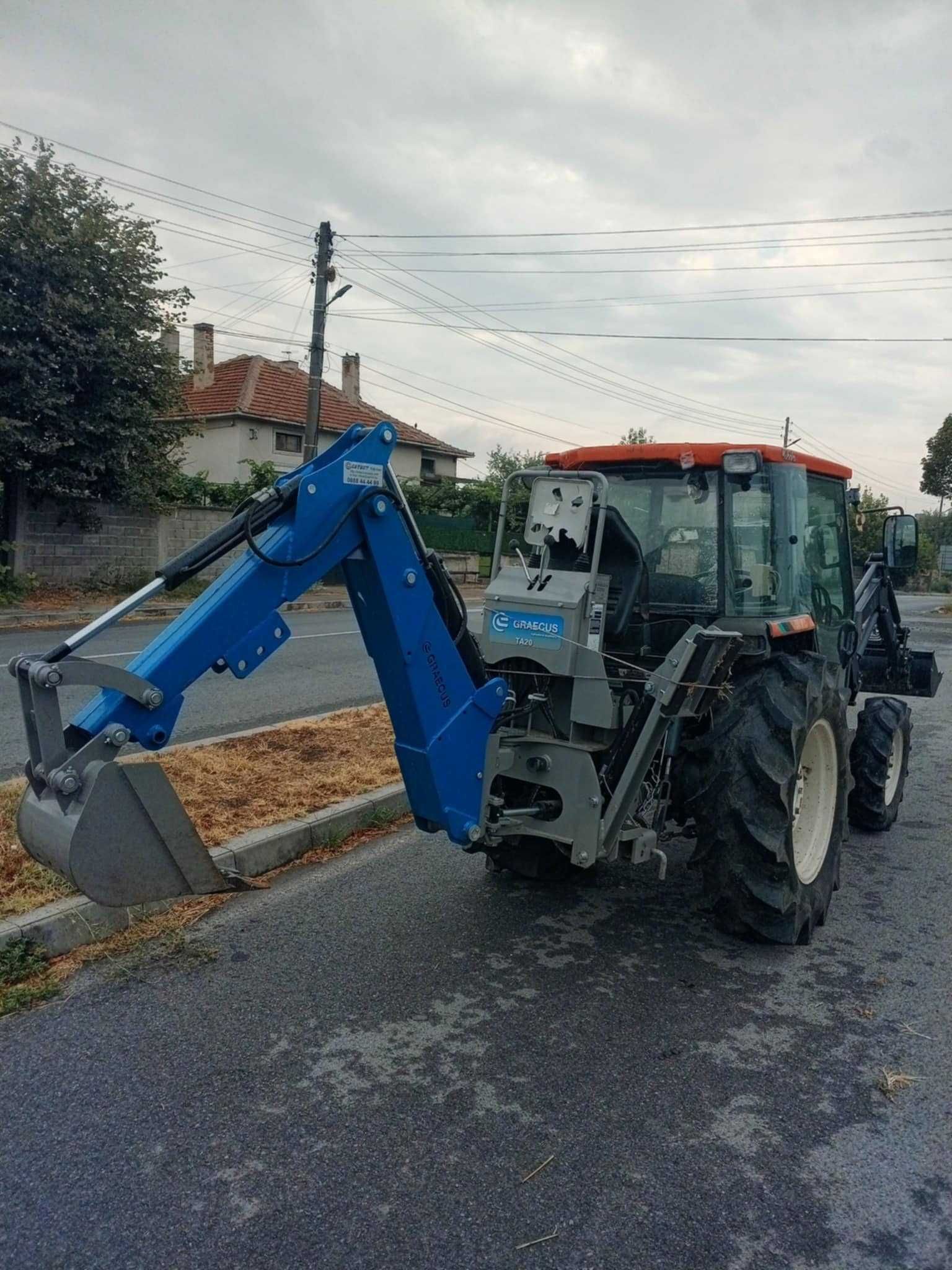 Японски трактор KUBOTA GL321 32кс 4WD с фреза и багерно устройство.
