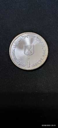 Moneda argint 1 Sheqel, ISRAEL, 1984