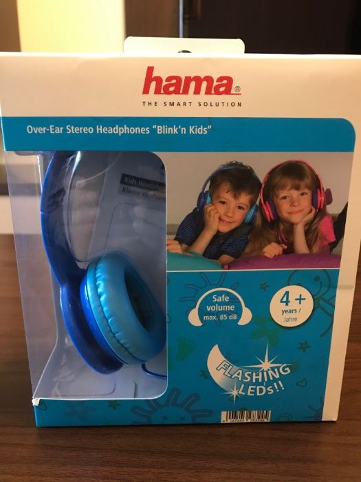 Casti Over-Ear Hama stereo, Blink’n Kids, Albastru
