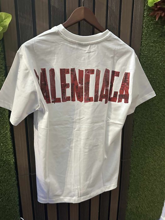 Бяла тениска Balenciaga