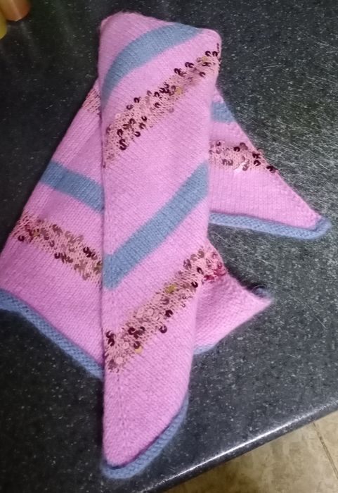 Зимняя косынка из пуха норки