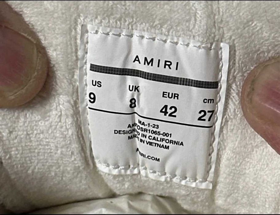 Amiri MA-1 Cu Cristale Alb si Negru