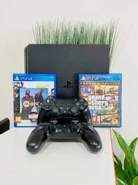 Конзола Sony Playstation 4 Slim, 500 GB, Черен + 9 Игри + Периферия