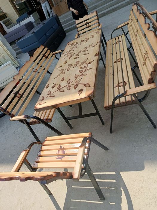 Дачник стол стул 10 кишилик