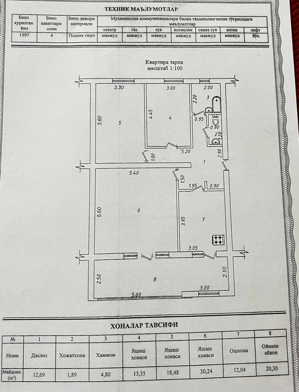 Продаётся/Ипотека 3/4/4 Дархан 3