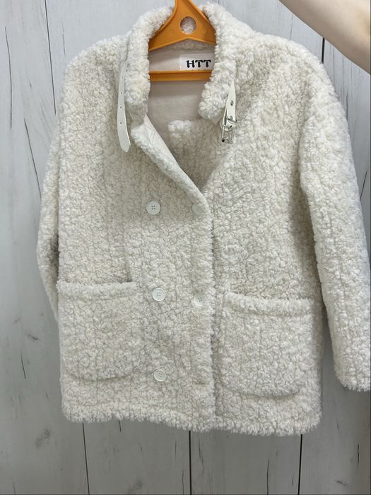 Тёплая женская шубка-куртка из искусственного меха