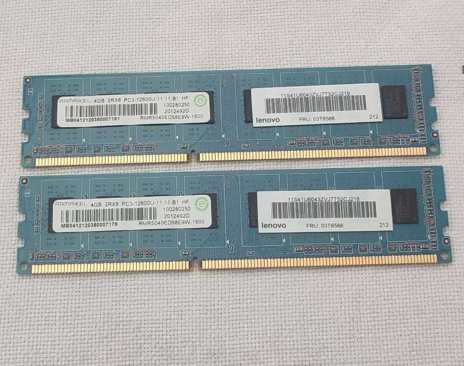 Kingston 4GB DDR3 1333 / Ramaxel DDR3 1600 / Intel i3 3240 / ssd msata