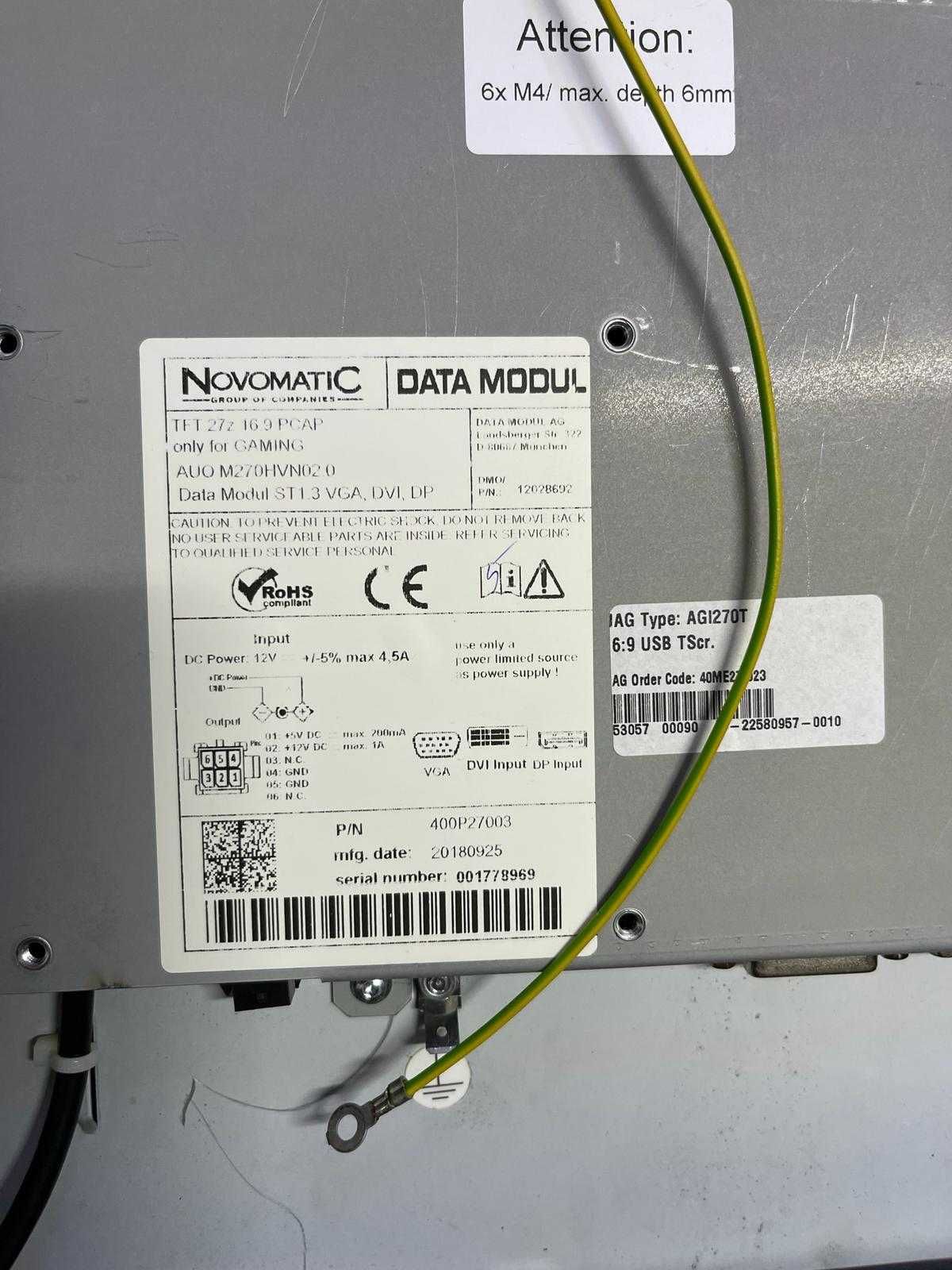Novomatic Monitor 27″ FHD LED touchscreen