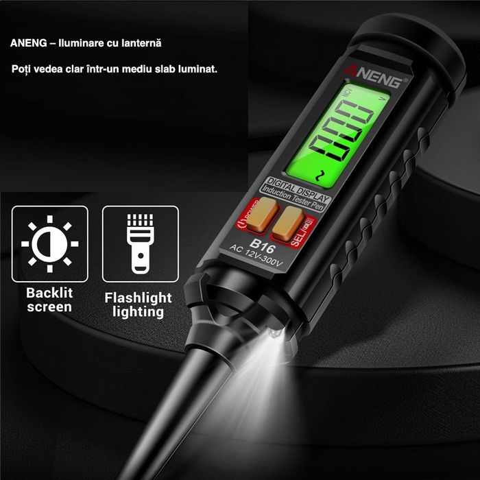 Multimetru tip stilou ANENG Tester de Tensiune Non-Contact  Lanterna