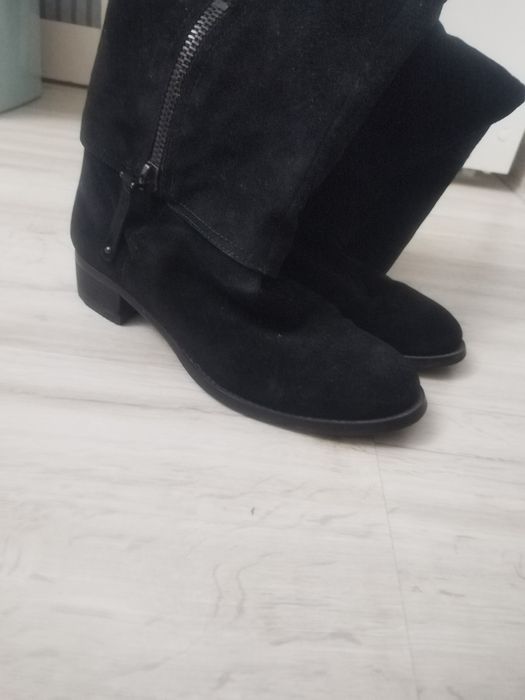 Замшевые сапоги натуралка зима 38 р срочно продам