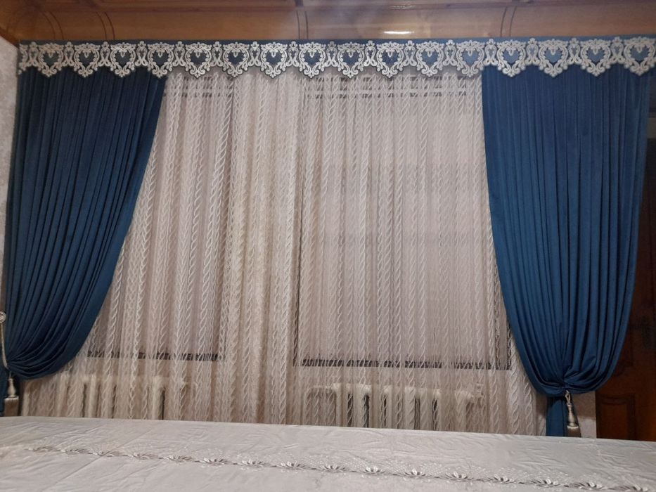 Комплект парда ( занавес)  в зал и спальню.